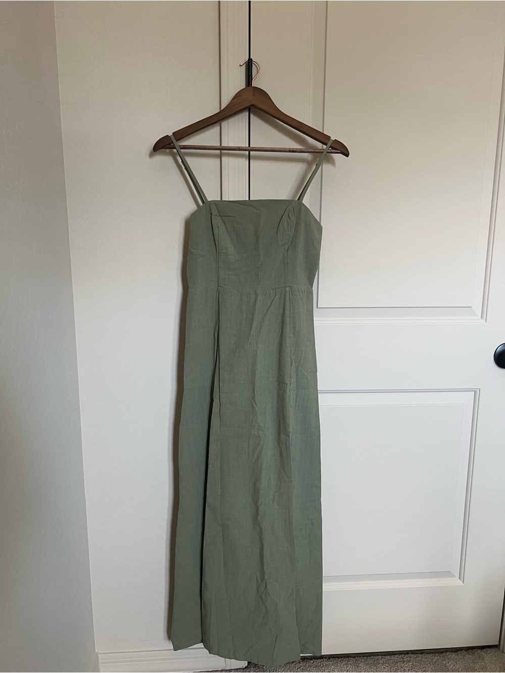 Showpo Sage Green Spaghetti Strap Maxi Dress